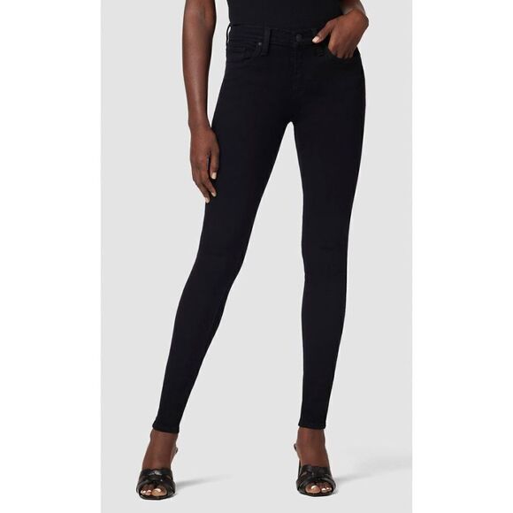 Hudson NWOT Black Nico Mid Rise Super Skinny - Women’s 28 - Picture 1 of 13
